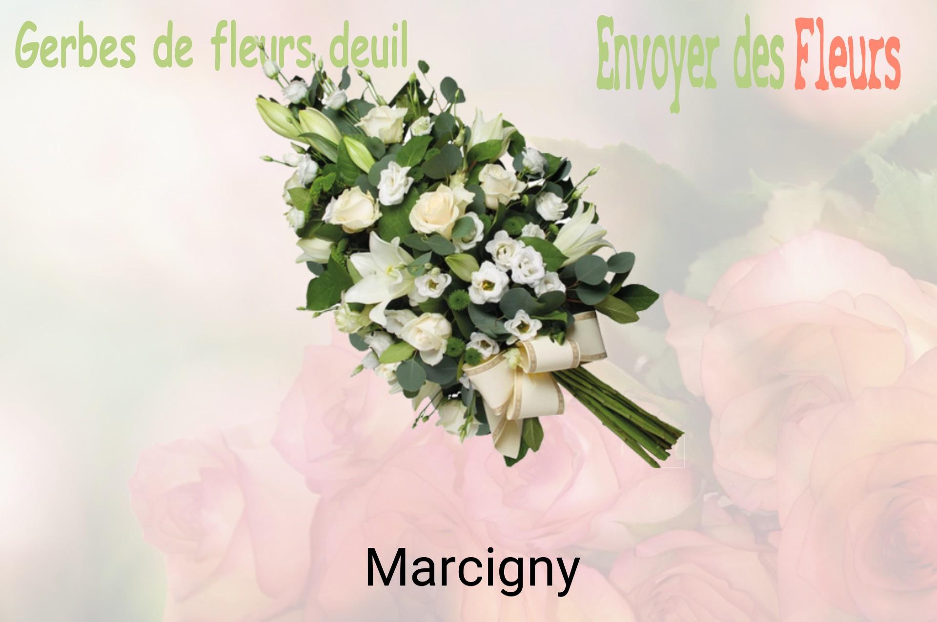 Gerbe de fleurs de deuil livrée à Marcigny